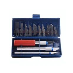 SET 13 PZ. SCALPELLI MINI CON MANICO IN PLASTICA ACCIAIO PER SCULTURA INTAGLIO STRUMENTI TAGLIO SCOLPIRE