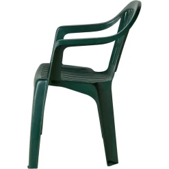 SET 2 PZ SEDIE DA GIARDINO POLTRONA MONOBLOCCO CON BRACCIOLI COLORE VERDE 020362