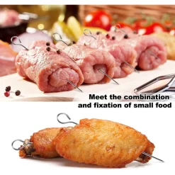 SET 10 PZ SPIEDINI IN ACCIAIO INOX PER BARBECUE CARNE PESCE FRUTTA 35 CM 6443204