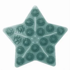 SET 4 PZ TAPPETINI ANTISCIVOLO VERDE STELLA PER DOCCIA VASCA CON VENTOSA 69973