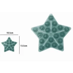 SET 4 PZ TAPPETINI ANTISCIVOLO VERDE STELLA PER DOCCIA VASCA CON VENTOSA 69973