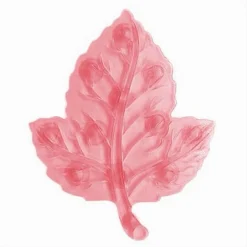 SET 4 PZ TAPPETINI ANTISCIVOLO FOGLIA PER DOCCIA VASCA CON VENTOSA ROSSO 69931