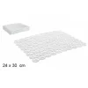 SET 12 PZ TAPPETO TAPPETINO LAVELLO PLASTICA AD ANELLI CUCINA 30 X 24 CM BIANCO