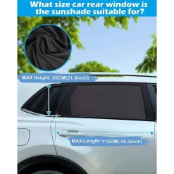 SET 2 PZ TENDINE PARASOLE AUTO BAMBINI UNIVERSALI FINESTRINI LATERALI TAGLIA L