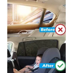 SET 2 PZ TENDINE PARASOLE AUTO BAMBINI UNIVERSALI FINESTRINI LATERALI TAGLIA L