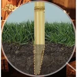 SET 6 PZ TORCIA IN BAMBÙ NATURALE 120 CM DA GIARDINO PER ESTERNI CON STOPPINO 011843