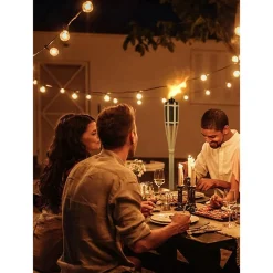 SET 6 PZ TORCIA IN BAMBÙ NATURALE 60 CM DA GIARDINO PER ESTERNI CON STOPPINO 011842