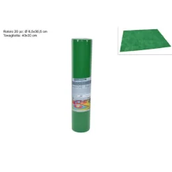 SET 20 PZ TOVAGLIETTE TOVAGLIE A STRAPPO RUNNER TNT RULLO 30X40CM VERDE FORESTA