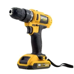 SET 78 PZ TRAPANO AVVITATORE A BATTERIA 24V LITIO RICARICABILE ACCESSORI VALIGIA