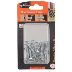 SET 9 PZ VITE VITI PER ESTERNO A TESTA ESAGONALI 6 X 20MM CON DADI DADO M6 90915
