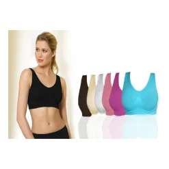 SET 6 REGGISENI SENZA FERRETTO E CUCITURE MODELLANTE SPORTIVO DONNA CONTENITIVO
