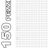 SET 150 RICAMBI FOGLI FORATI PER QUADERNI ANELLI A5 QUADRETTI 5MM SCUOLA UFFICIO