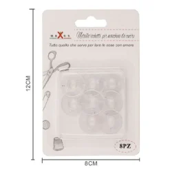 SET 8 ROCCHETTI SPOLINA PLASTICA BOBINE RACCOGLI FILO PER MACCHINA CUCIRE 87533