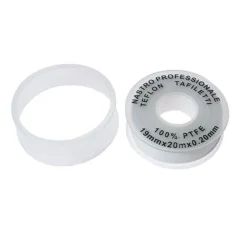 SET 2 ROTOLI NASTRO TEFLON PROFESSIONALE 100% PTFE 19MMX20MTX0.20MM FILETTI 69380