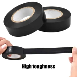 SET 3 ROTOLO NASTRO ISOLANTE ADESIVO NERO IN PVC 19MM PER 20MT AUTOESTINGUENTE