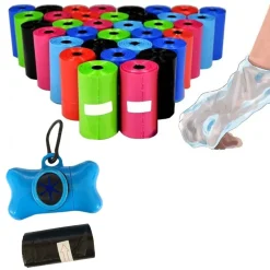 SET 300 SACCHETTI IGIENICI PER BISOGNI ESCREMENTI CANI RACCOLTA FECI + DISPENSER