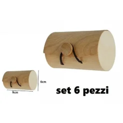SET 6 SCATOLE BOX ASTUCCIO IN LEGNO DECOUPAGE PORTAGIOIE COFANETTO 53487A