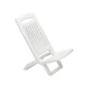 SET 4 SEDIE SPIAGGINA BASSA DA SPIAGGIA MARE PISCINA IN PLASTICA BIANCA PIEGHEVOLE 009259