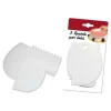 SET 3 SPATOLE SPATOLA FORME IMPASTO PLASTICA DOLCI CUCINA GLASSA TORTE UTENSILE