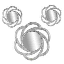 SET 3 SPECCHI DA PARETE DECORATIVI SPECCHIO LIBERA INSTALLAZIONE 20-35CM 836848