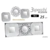 SET 3 SPECCHI PARETE DECORATIVI QUADRI LIBERA INSTALLAZIONE 25CM PLASTICA 813030