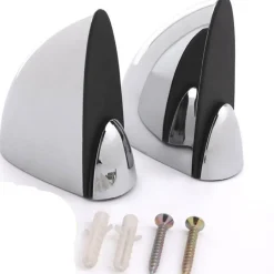 SET 2 SUPPORTO PER MENSOLE IN VETRO REGGI MENSOLA MORSETTO A BECCO CROMO LUCIDO