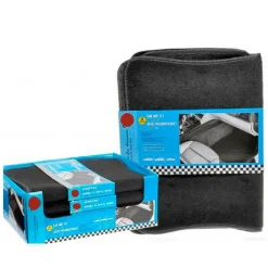 SET 4 TAPPETINI PER AUTO IN MOQUETTE NERA ANTISCIVOLO PROTEZIONE INTERNI