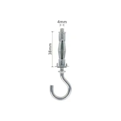 SET 3 TASSELLI METALLO ESPANDIBILE GANCIO VITI A ESPANSIONE STILE C 4X38MM 92858