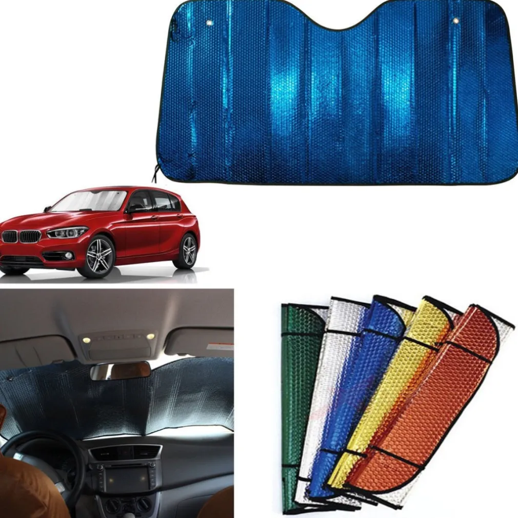 SET 2 TENDINA PARASOLE PER PARABREZZA AUTO CAMPER PROTEZIONE CRUSCOTTO 140 X 70CM