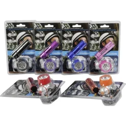 SET 2 TORCE LAMPADE LED FRONTALE E TORCIA PER CAMPEGGIO PESCA BICI GRUNDIG