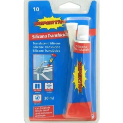 SET 12 TUBETTI SILICONE TRANSLUCIDO 30ML CON BECCUCCIO RIDUTTORE SIGILLA