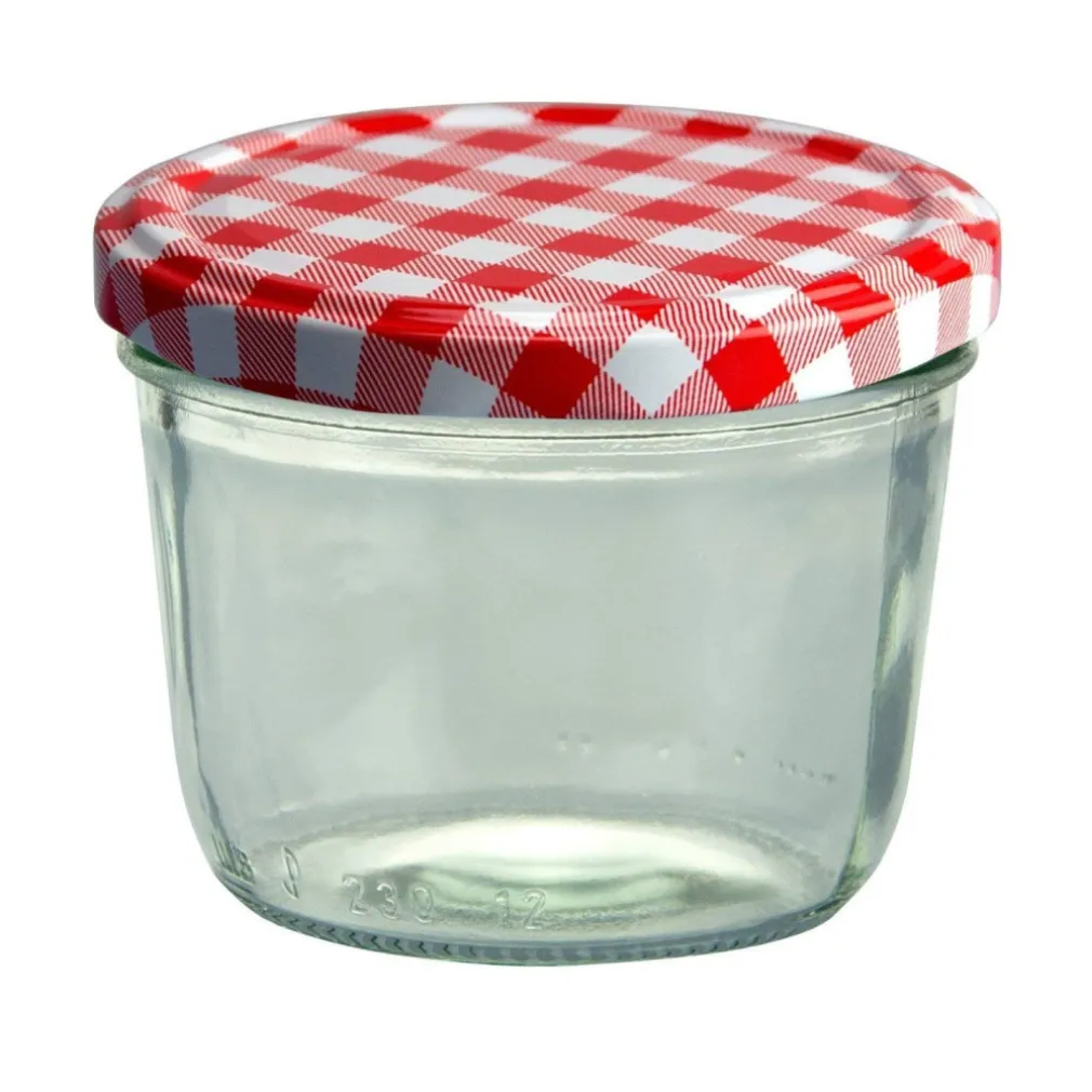 SET 4 VASETTI VASETTO BARATTOLI VETRO 140 ML CONSERVE COPERCHIO AVVITABILE