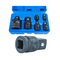 SET ADATTATORI RIDUTTORI 6PZ A IMPATTO PER BUSSOLE PER UTENSILI ARIA COMPRESSA