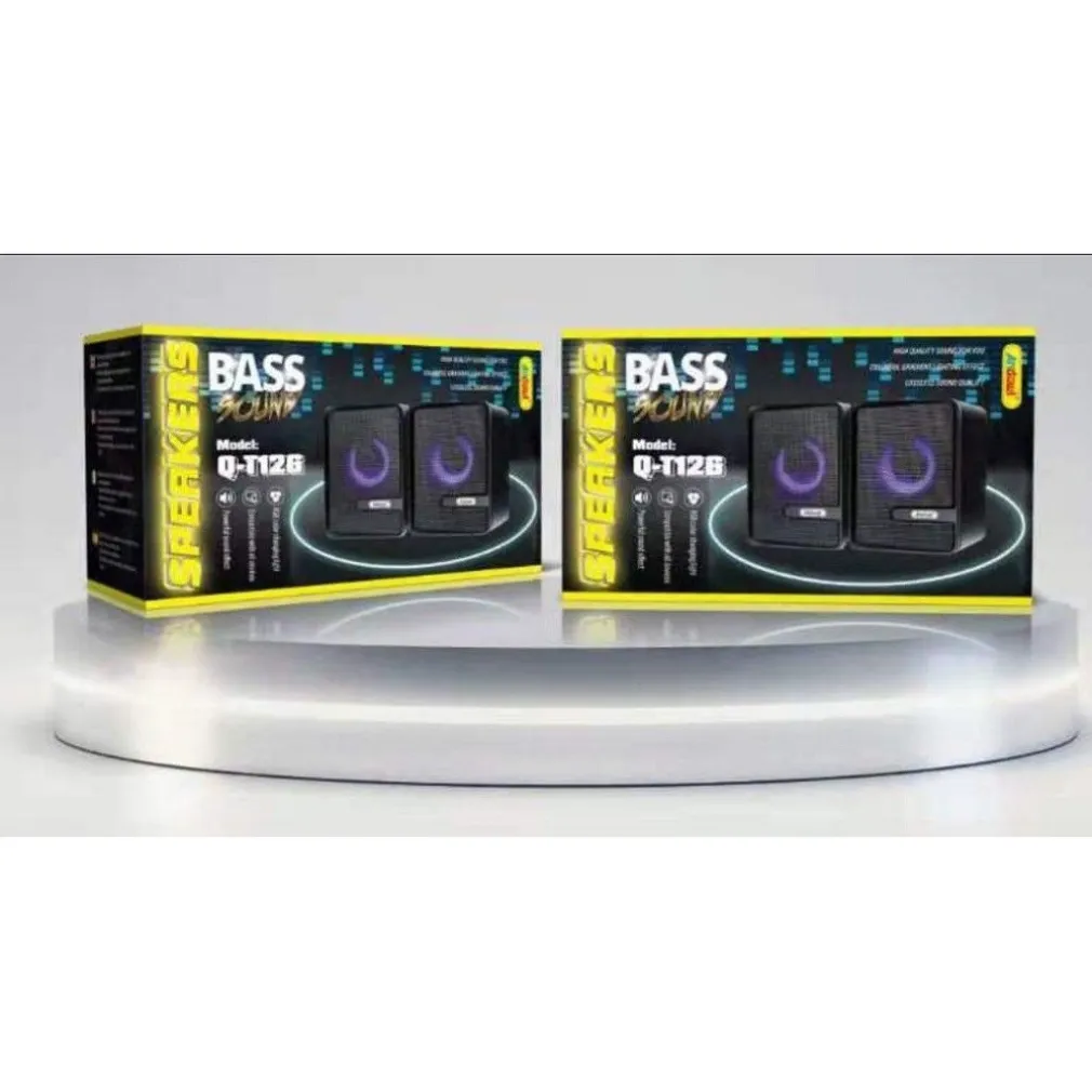 SET ALTOPARLANTI SPEAKER PER BASSI CON ILLUMINAZIONE A COLORI RGB PER PC Q-T126