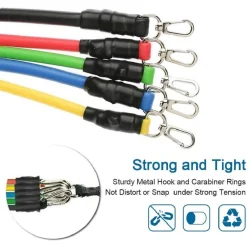 SET BANDE ELASTICHE RESISTENZA BORSA MANIGLIE ANCORAGGIO PORTA CINGHIE PUNTAPIEDI