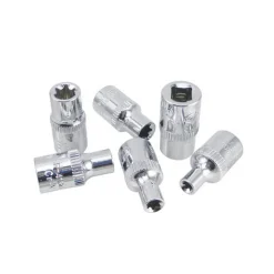 SET BUSSOLE TORX STELLA ADATTATORE 6 PEZZI CON ATTACCO 1/4