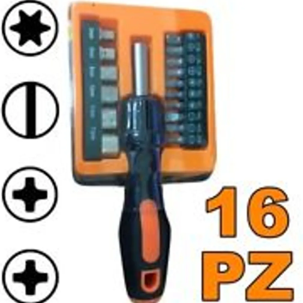 SET CACCIAVITE 16 PUNTE ASSORTITE TOOLS DI PRECISIONE TAGLIO STELLA INTAGLIO