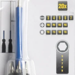 SET CACCIAVITE CON 19 PUNTE INTERCAMBIABILI CON PUNTA MAGNETICA ACCESSORI