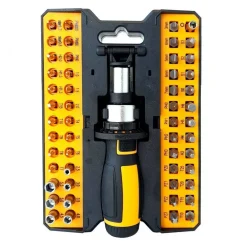 SET CACCIAVITE CON CRICCHETTO 53 PEZZI INSERTI PH TORX TAGLIO CROCE