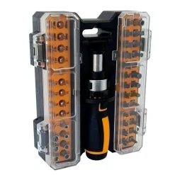 SET CACCIAVITE CON CRICCHETTO 53 PEZZI INSERTI PH TORX TAGLIO CROCE