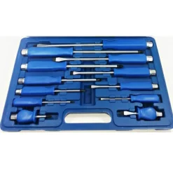 SET CACCIAVITI 12 PZ. CROMO VANADIO CALAMITATI IN VALIGETTA DI PLASTICA