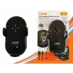 SET CARICABATTERIA WIRELESS PER AUTO 15W SMARTPHONE 3 CONNETTORI MAGNETICI JJT963