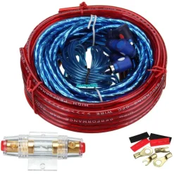 SET CAVI FUSIBILI IMPIANTO STEREO AUDIO AUTO PER ALTE PRESTAZIONI ANTI DISTURBO