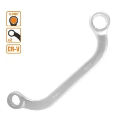 SET CHIAVE FISSA POLIGONALE DOPPIA A U DA 8 -10 MM CROMATA CHROME VANADIUM 97691