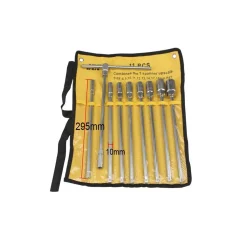 SET CHIAVI A BUSSOLA A T CON IMPUGNATURA EXTRA LUNGA 8 9 10 11 12 13 14 17 19 mm