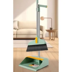 SET COMBINATO DI SCOPA + PALETTA CON DENTI 2 IN 1 CON MANICI IN ACCIAIO PER PULIZIA CASA