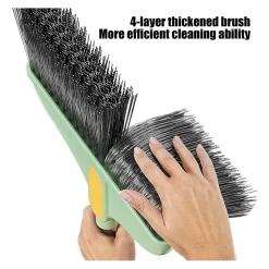 SET COMBINATO DI SCOPA + PALETTA CON DENTI 2 IN 1 CON MANICI IN ACCIAIO PER PULIZIA CASA