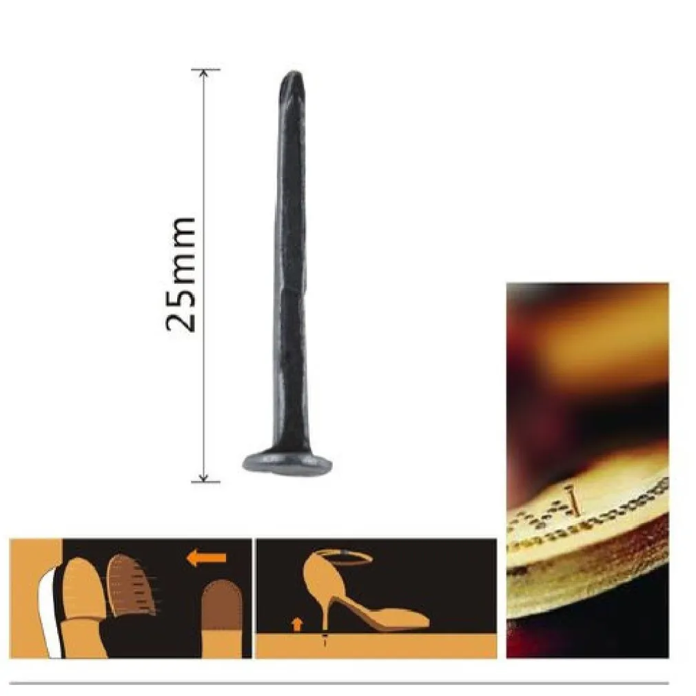 SET CONFEZIONE 60 GR CHIODI PER SCARPE 25MM NERI PER RIPARAZIONI CALZOLAIO 90891