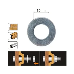 SET CONFEZIONE 60GR RONDELLE PIANE PIATTE CUSCINETTO IN ACCIAIO DIAM. 10MM 90831