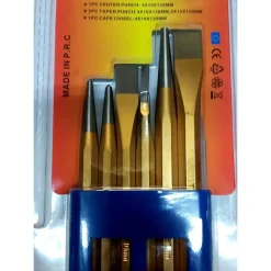 SET DA 6 PEZZI PUNZONI CACCIA SPINE IN ACCIAIO CHROME VANADIUM CON CONTENITORE